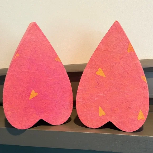 Set of 4 Pink Heart-Shaped Storage Boxes NWT Never Used - Picture 2 of 11